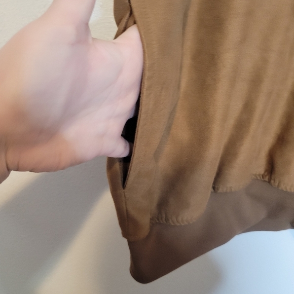 Zero restriction men's size L brown vneck golf vest small FLAW - Picture 6 of 9